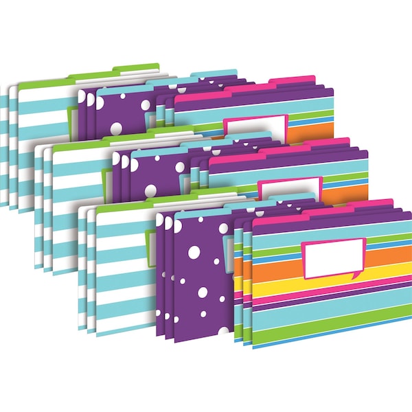 Barker Creek Happy Designer Legal-Size File Folders, Multi-Design Set, 27/Package 3569 - main